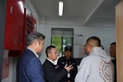 园区管委会朱江副主任一行调研星汇学校校园餐、安保工作